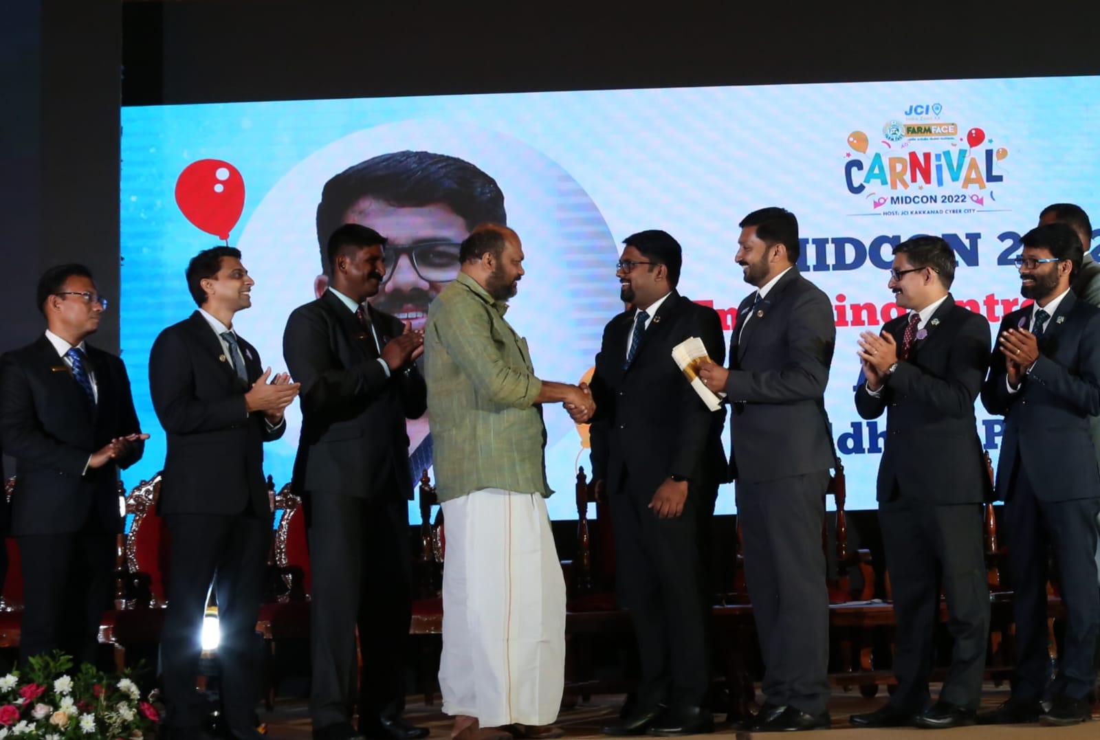 Jc. Eldhose P. Aby with other dignitaries